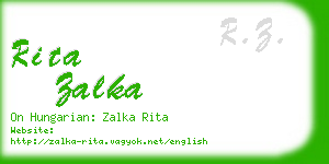 rita zalka business card